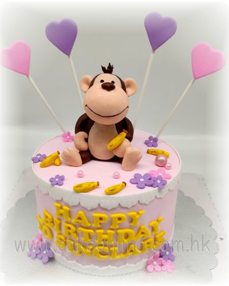 QQ Monkey Birthday Cake 可愛猴子立體蛋糕