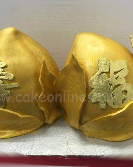 Golden Peaches cake 金壽桃大壽蛋糕