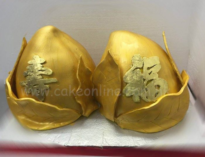 Golden Peaches cake 金壽桃大壽蛋糕