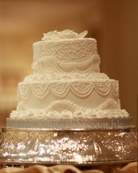 2 Layers Wedding Cream Cake 忌廉結婚蛋糕